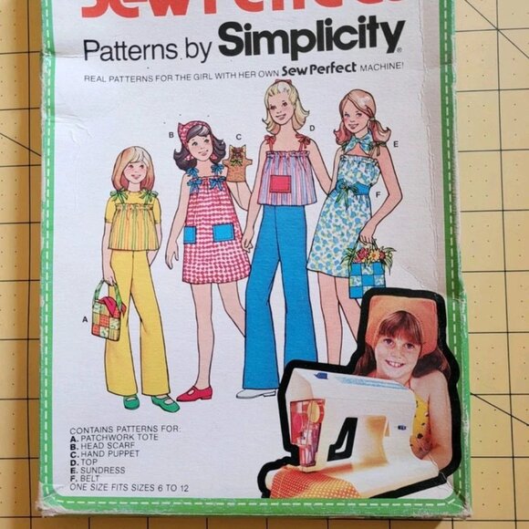Vintage Simplicity 2006 SEW PERFECT Pattern Girls Tops, Shorts, Dress, & Scarf - Picture 1 of 3
